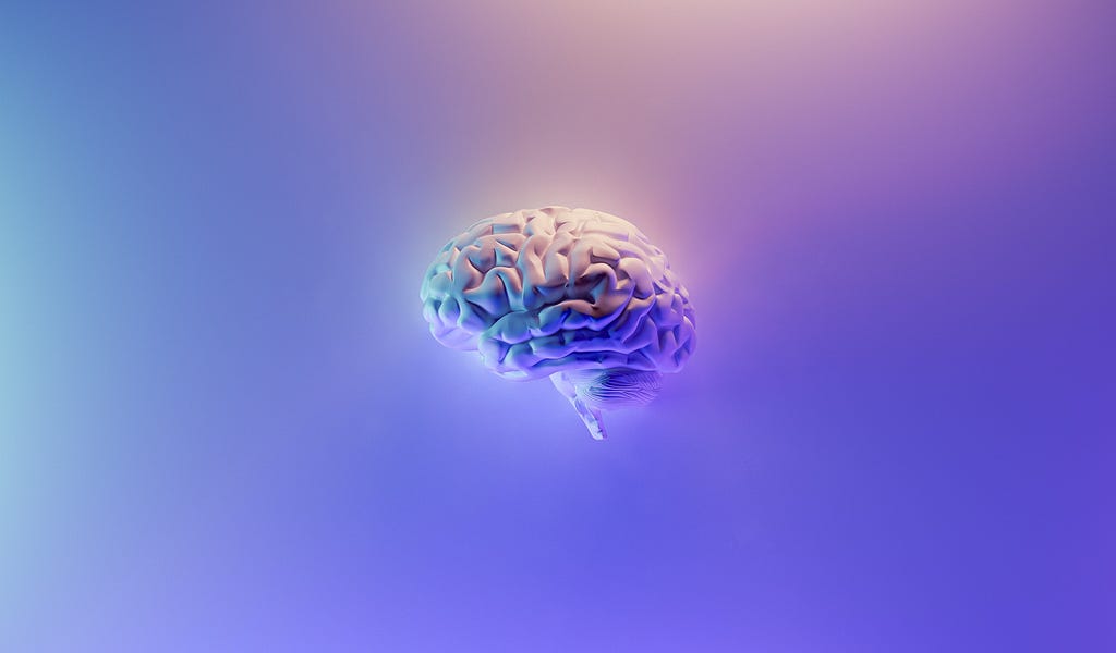 A stylized visual of a brain.