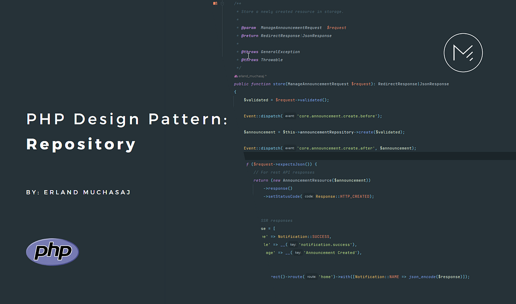 Repository design pattern in PHP