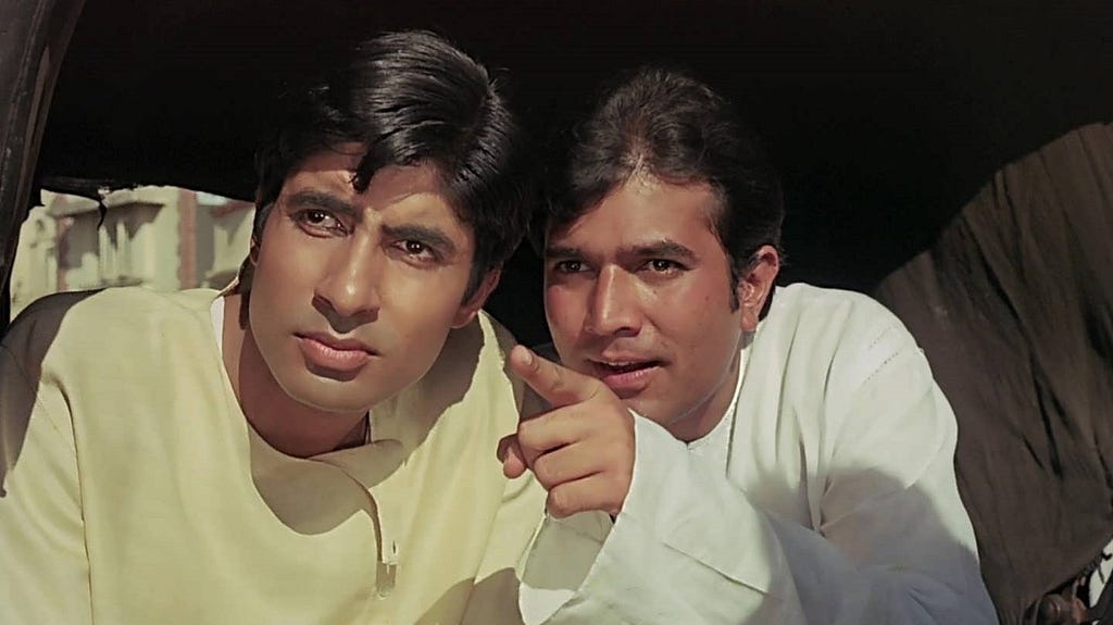Still from Anand (1971) starring Rajesh Khanna and Amitabh Bachchan
