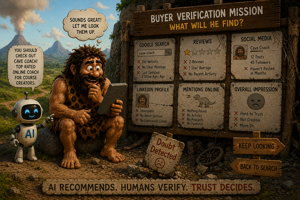 AI Recommends You. Then Your Buyer Goes to Check. What Do They Find?