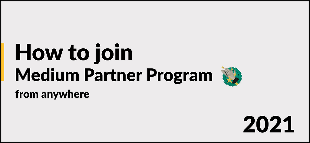 A hero image on how to join medium partner program