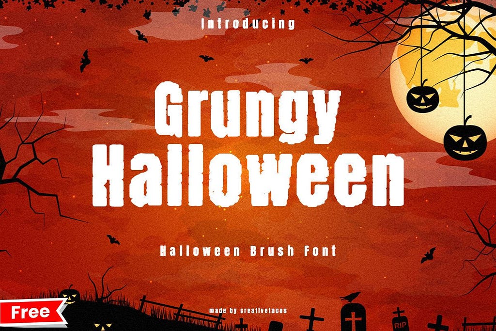 Grungy Halloween Brush Font