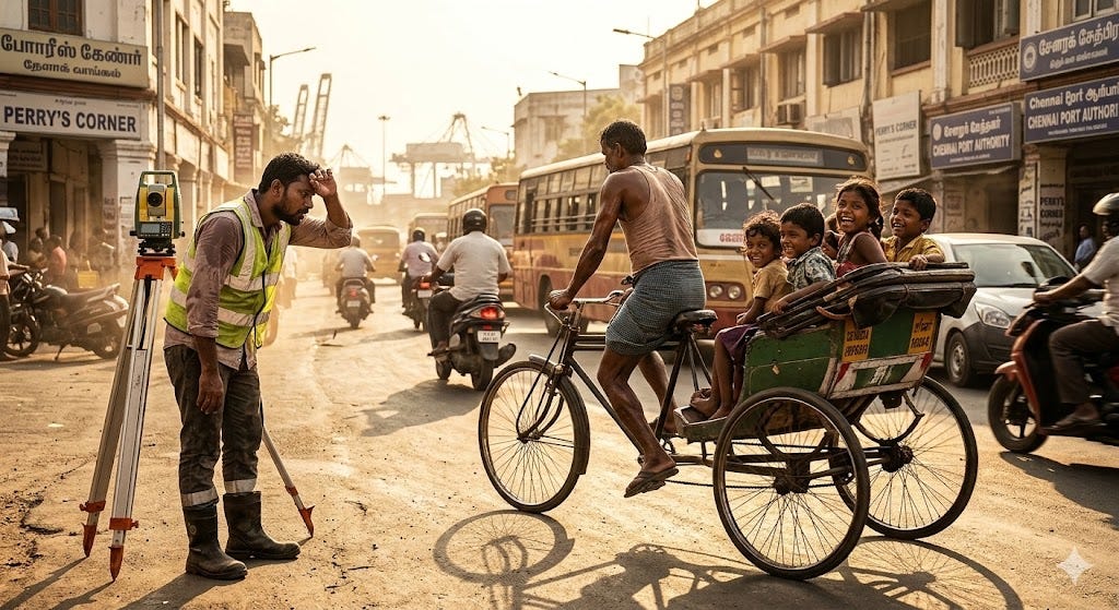 A Man Who Pedaled, A Man Who Hustles — And What I Learned That Day in Chennai
