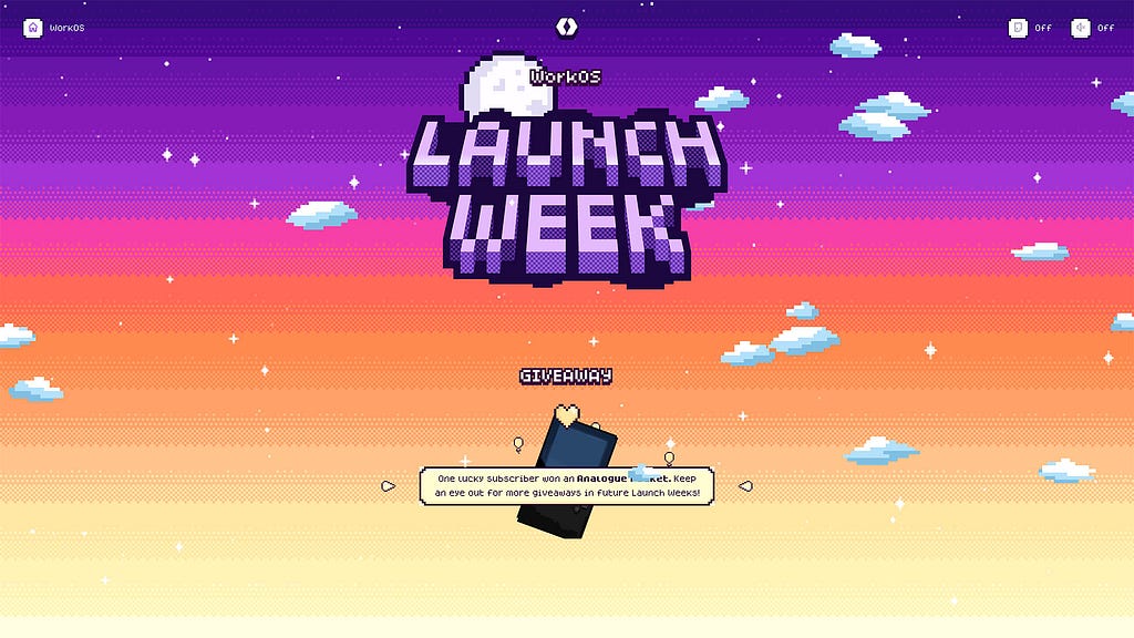 Homepage of WorkOS Launch Week