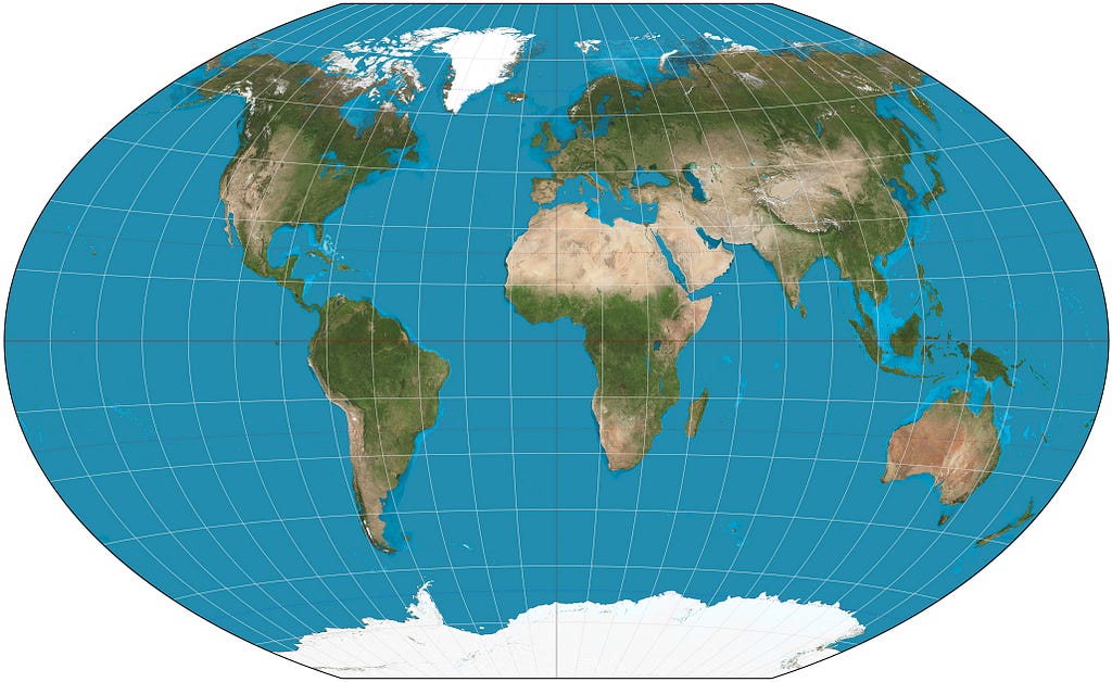 World map projections