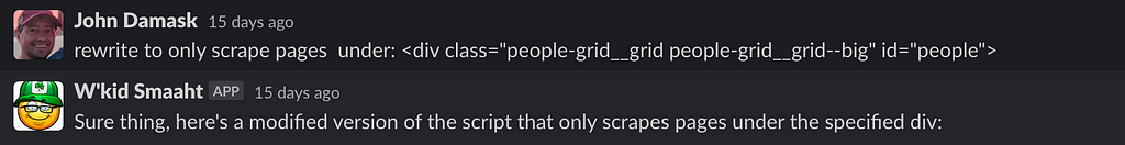 Prompt: rewrite to only scrape pages under: <div class=”people-grid__grid people-grid__grid — big” id=”people”>