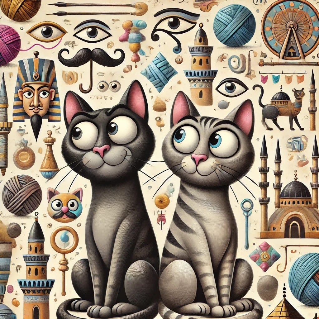 Egyptian and Turkish cats
