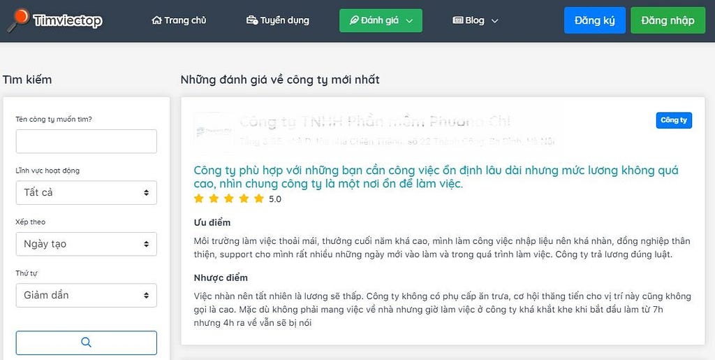 trang review công ty việt nam