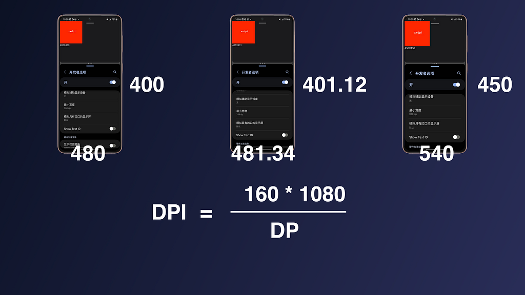 图片大小的比值与其 DPI 的比值是一致的