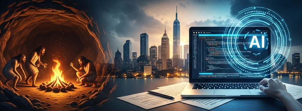From Fire to Code: Redefining the Cognitive Revolution with AI