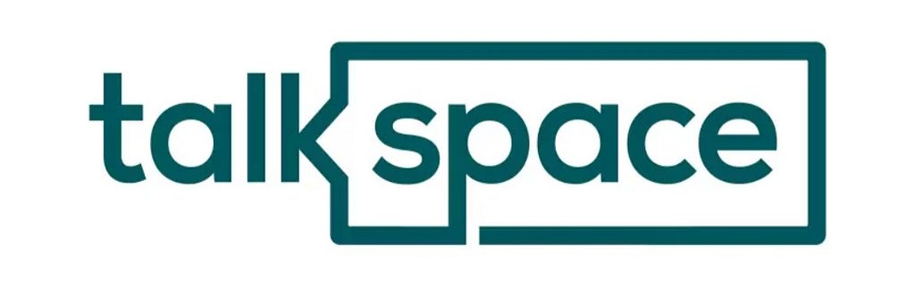 The logo of Talkspace- green logo on white background