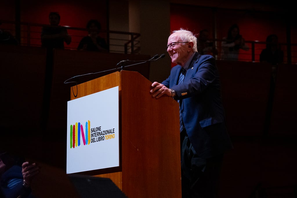 Bernie Sanders at the Turin Book Fair: “Trump Does Not Speak for America”