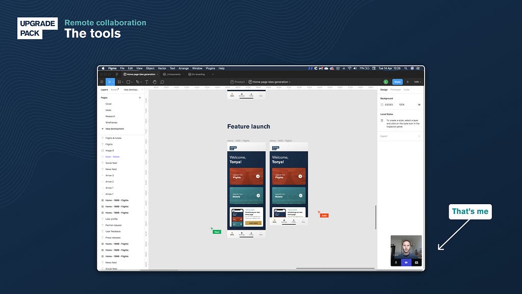 Figma and Tandem apps being used in unison.