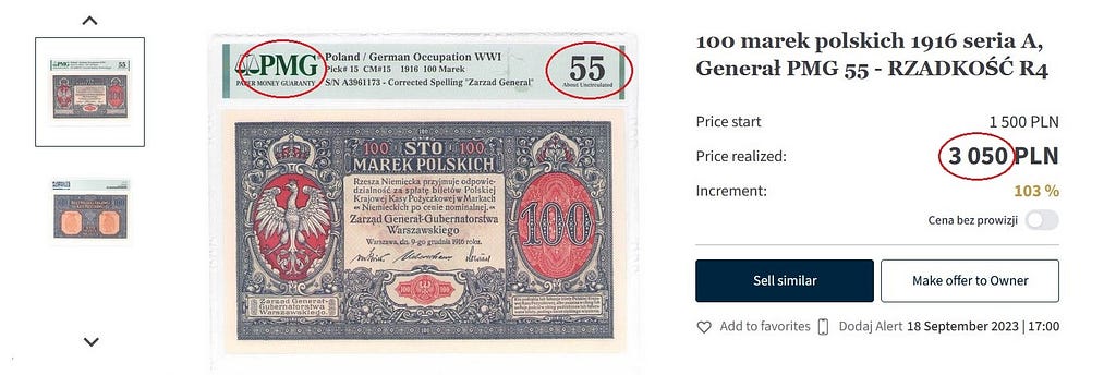 Banknote General with quality note 55