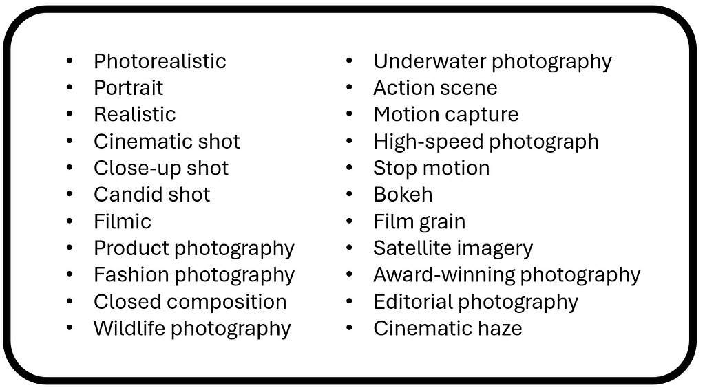 22 Scene descriptor keywords for Midjourney Prompts