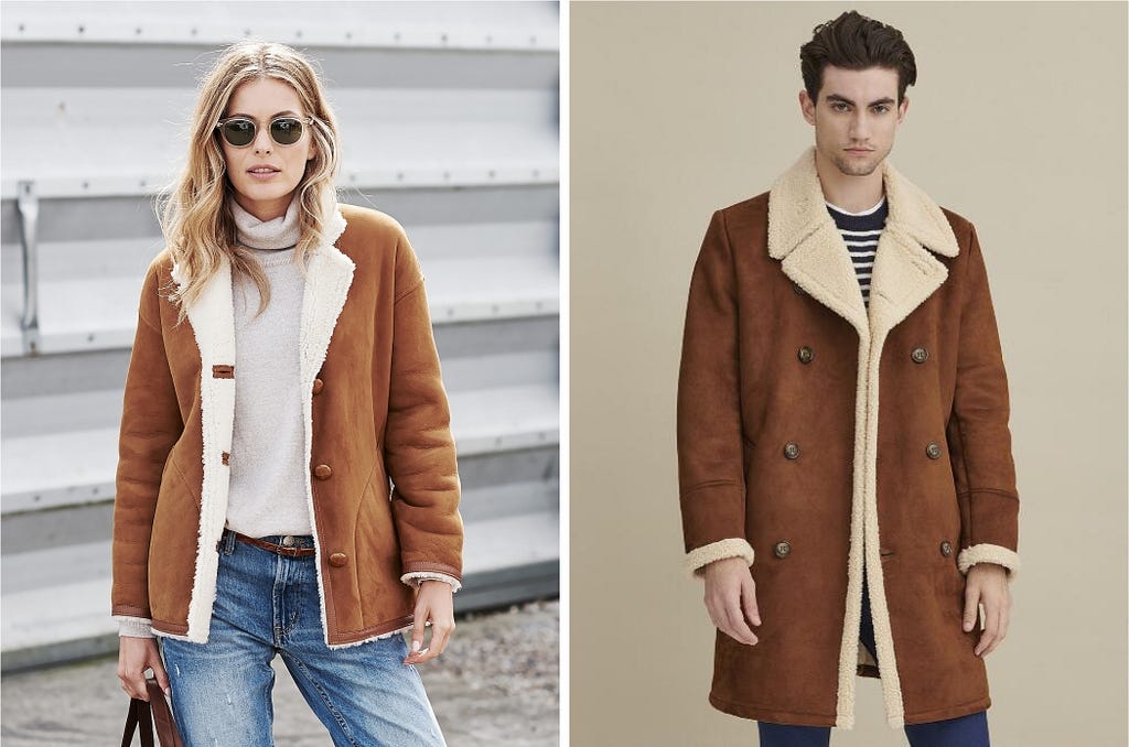 sheepskin coats, men, women, unisexe