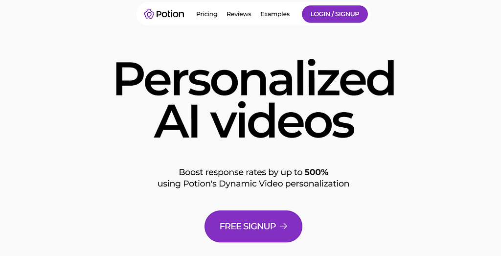 Potion — AI personalized videos