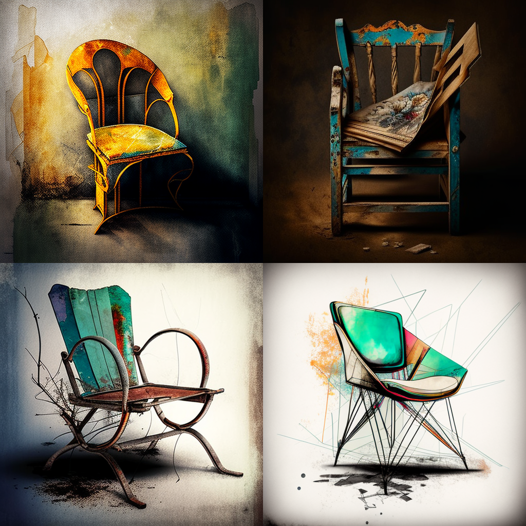 chairs, mixed media