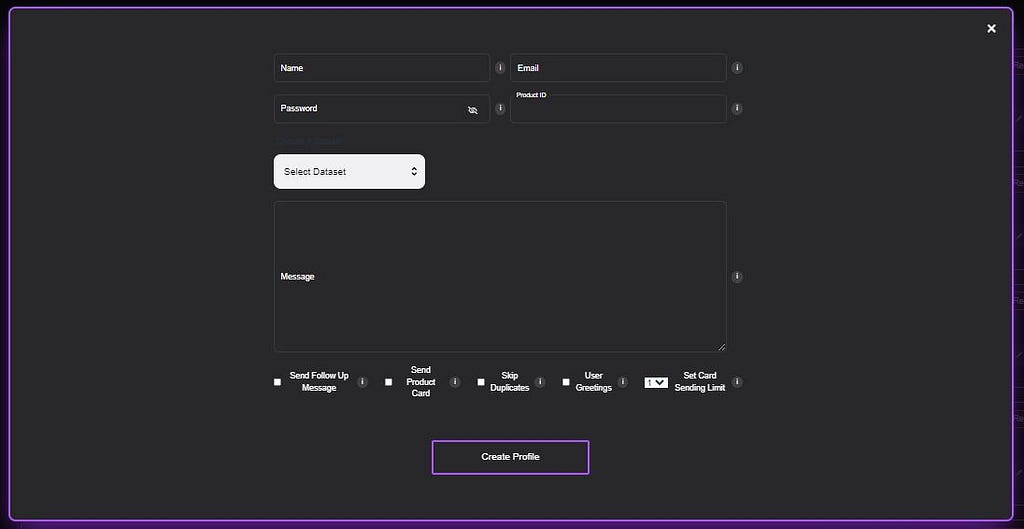 TTinit Input fields