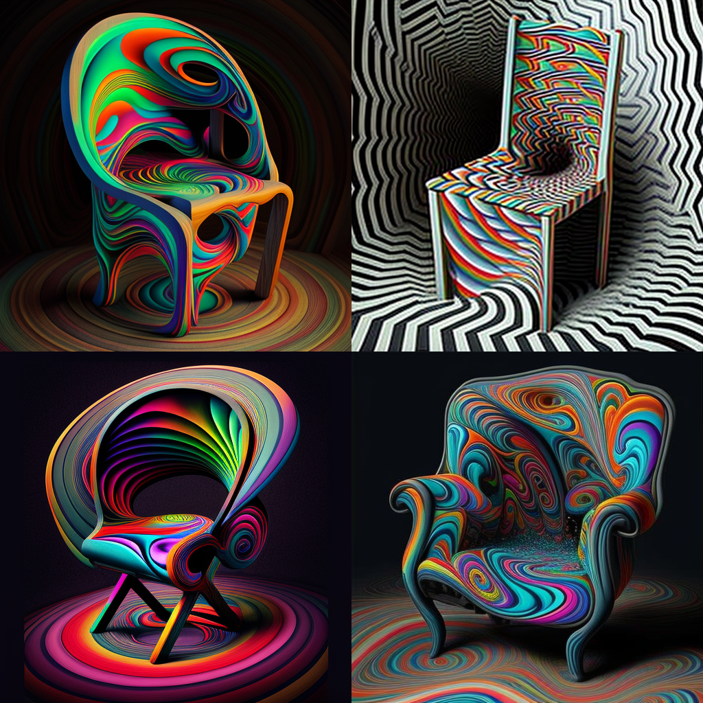chairs, trippy