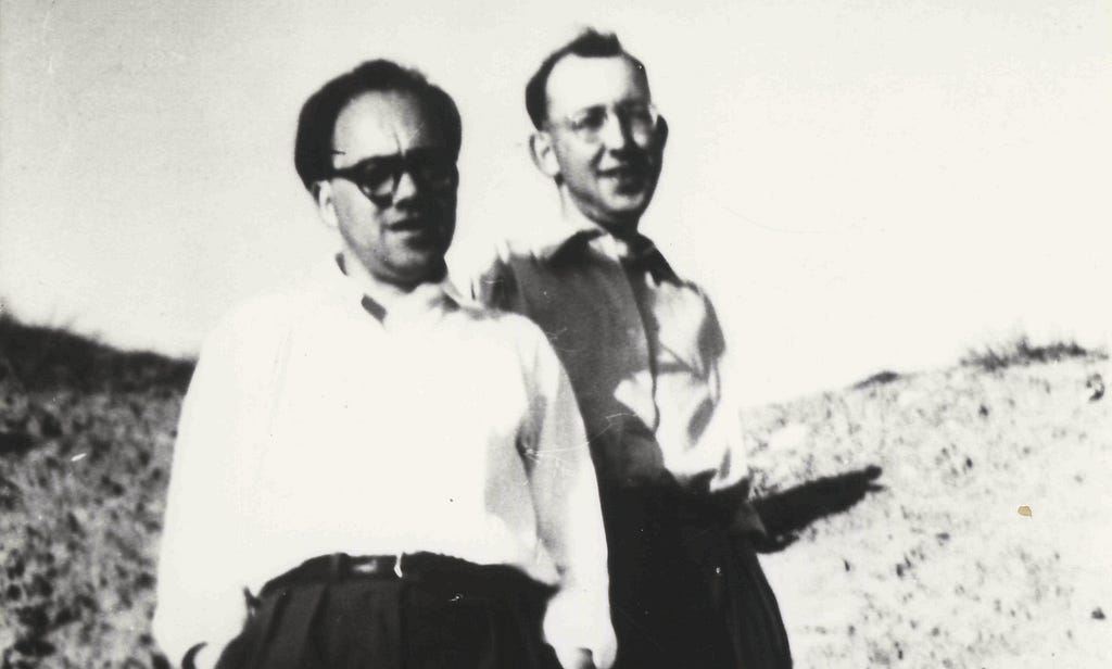 Jan Walravens en Albert Bontridder, 1948