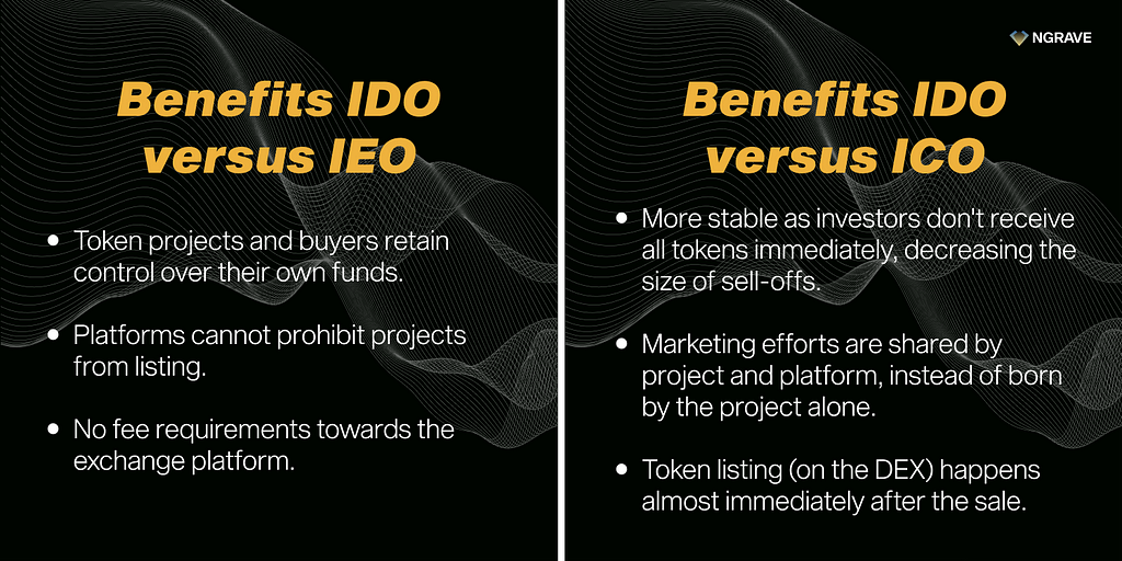 Benefits of IDO versus IEO. Benefits of IDO versus ICO.
