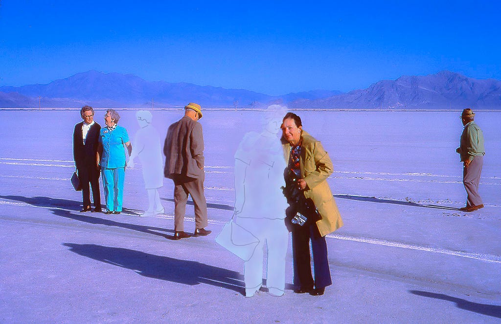 People on the salt flats