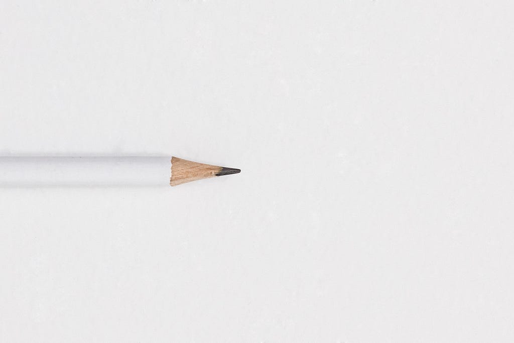 White pencil on white paper