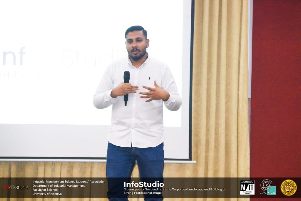 Mr. Nasif Nazim, Business Manager at Trident Corporation sharing his insights at InfoStudio session.