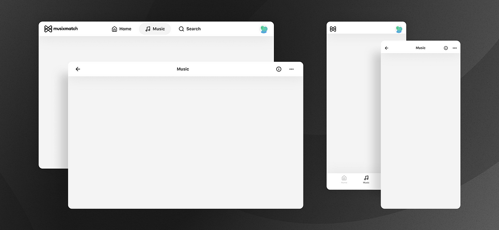 An example of how to simplify the app navigation across different platforms and screen sizes