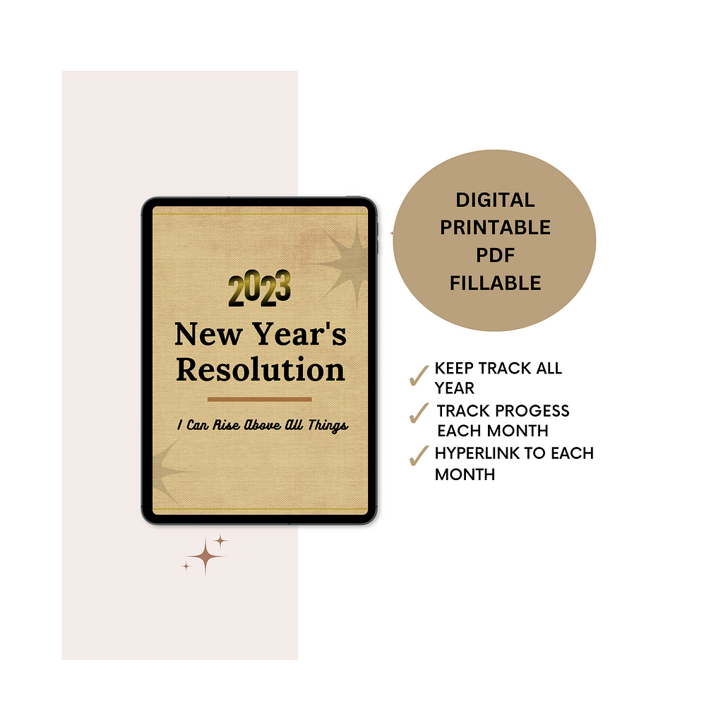 2023 New Year’s Resolution Planner, Yearly Goal Planner, Goal Setting Workbook, Yearly Goal Tracker, Goal Planner Printable