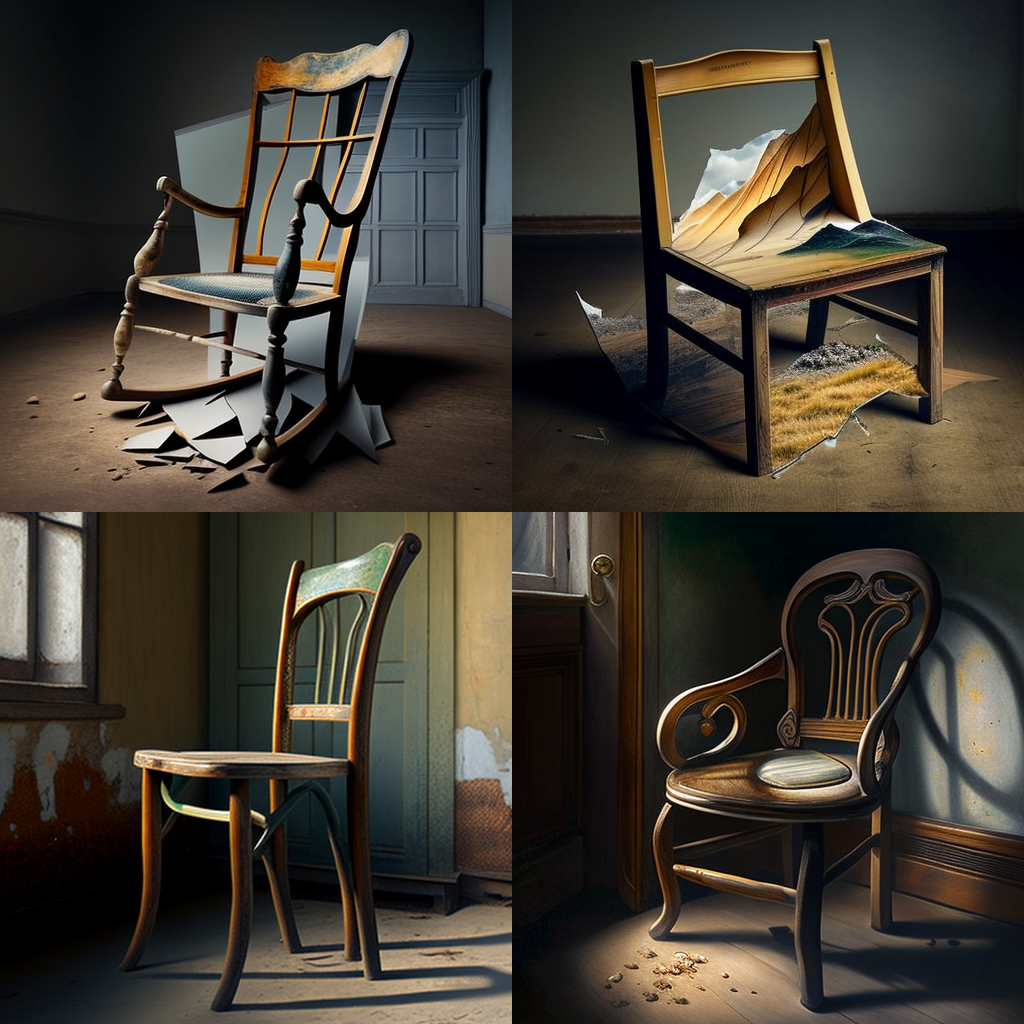 chairs, superrealism