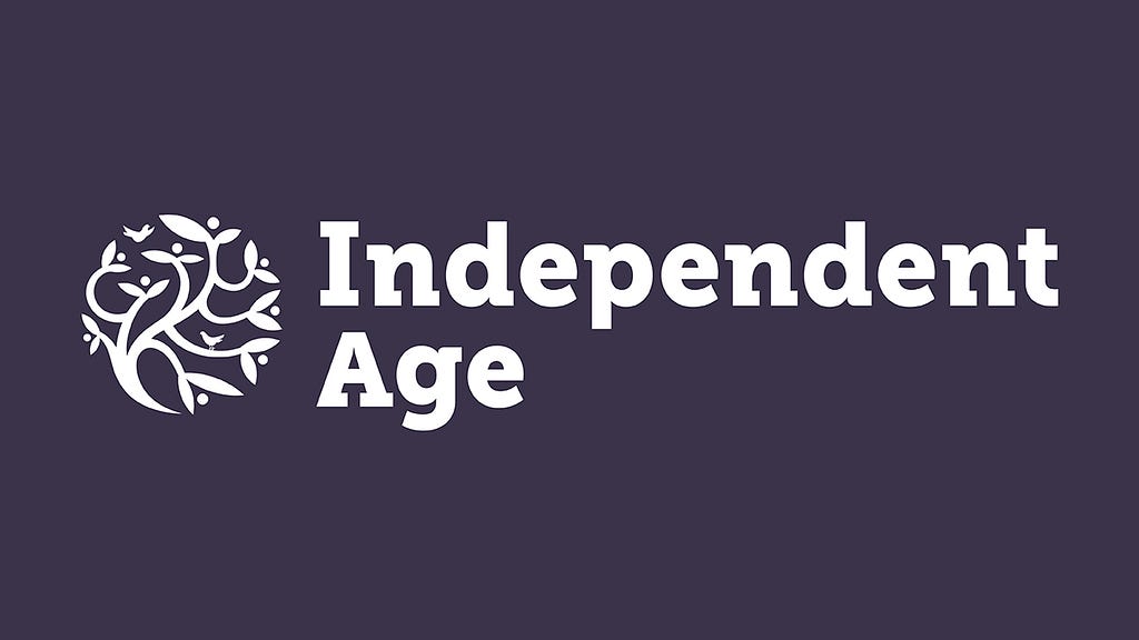 Navy graphic featuring the Independent Age logo