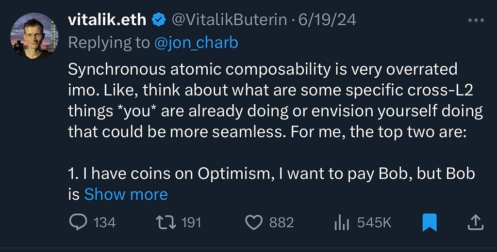 https://x.com/vitalikbuterin/status/1803459217933623418?s=46&t=OWWPk2bYT63xTNLVjVXe7Q