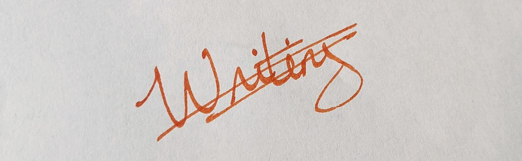 hand written word “writing” crossed out