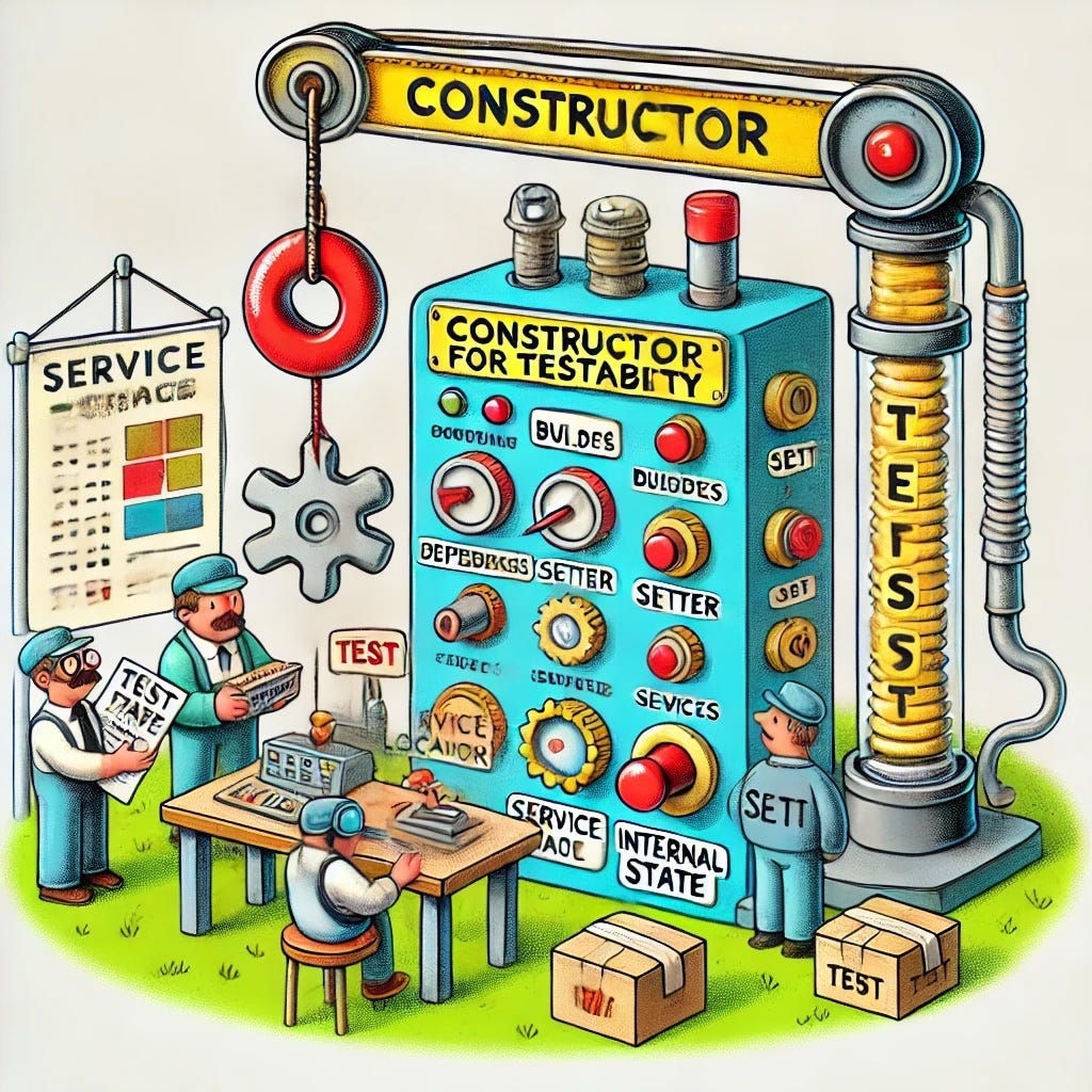 Designing for Testability: Dependency Injection, Service Lookup, and Test Hooks