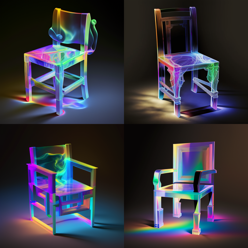 chairs, hologram