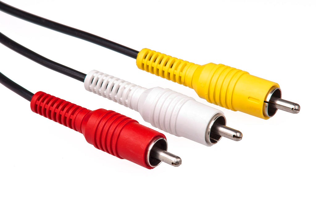A picture of RCA cables