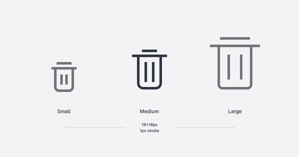 Soul UI icons — sizes