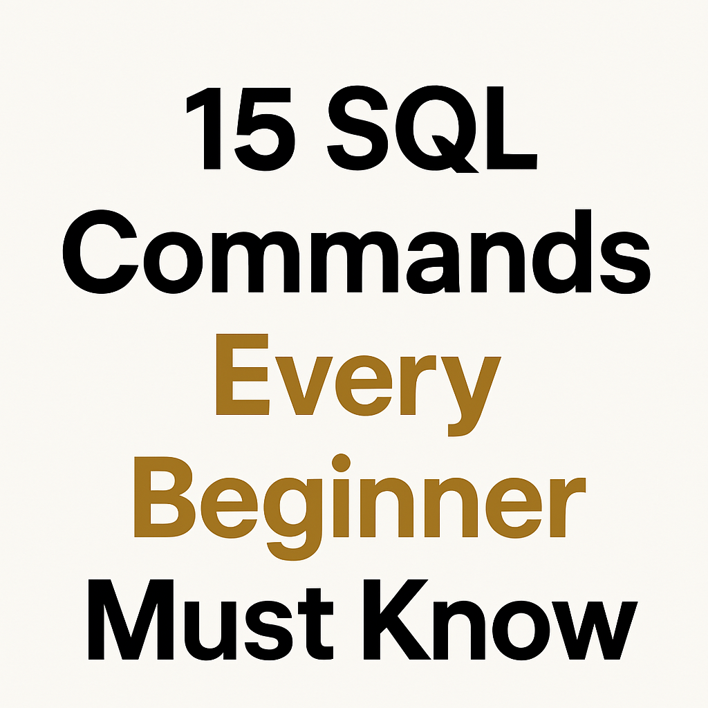 Must Know SQL Commands for Beginners with Examples: