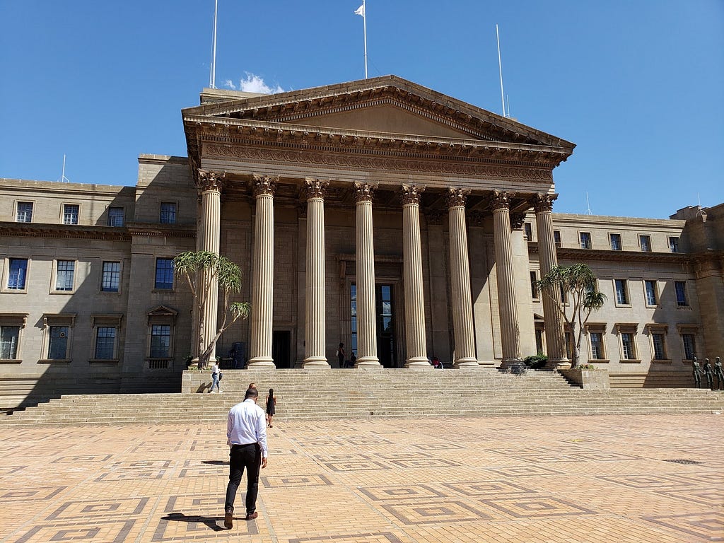 A building on the campus of the University of the Witwatersrand in South Africa.