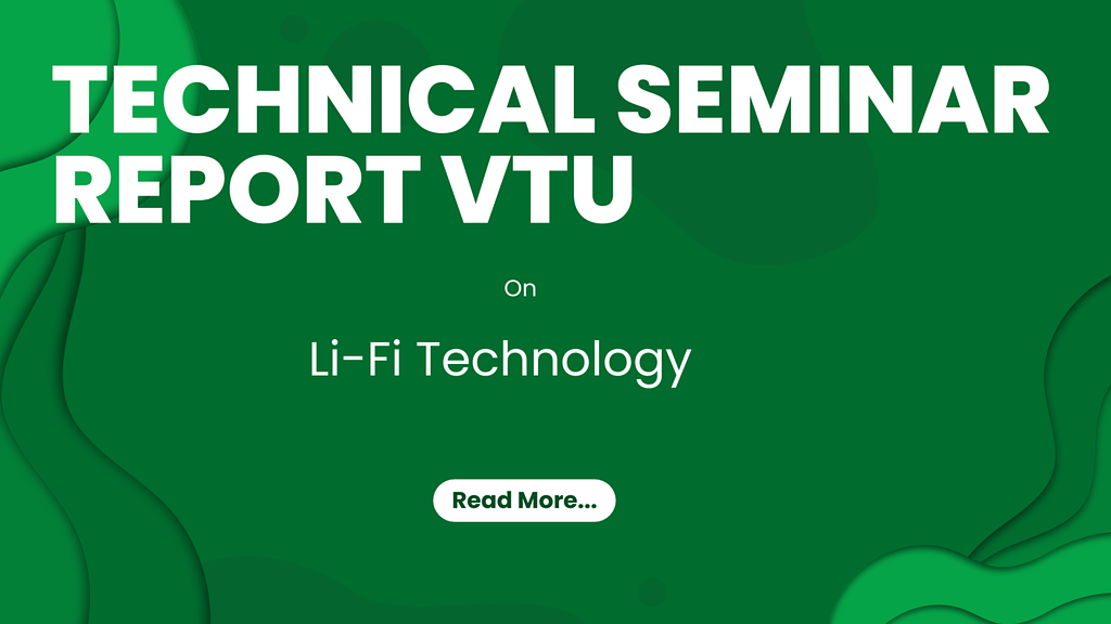 Technical Seminar report VTU