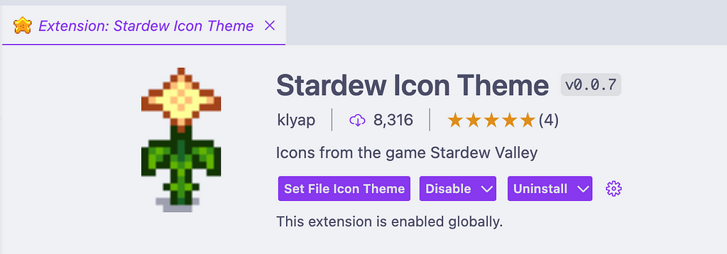 This is how your extension icon will show up