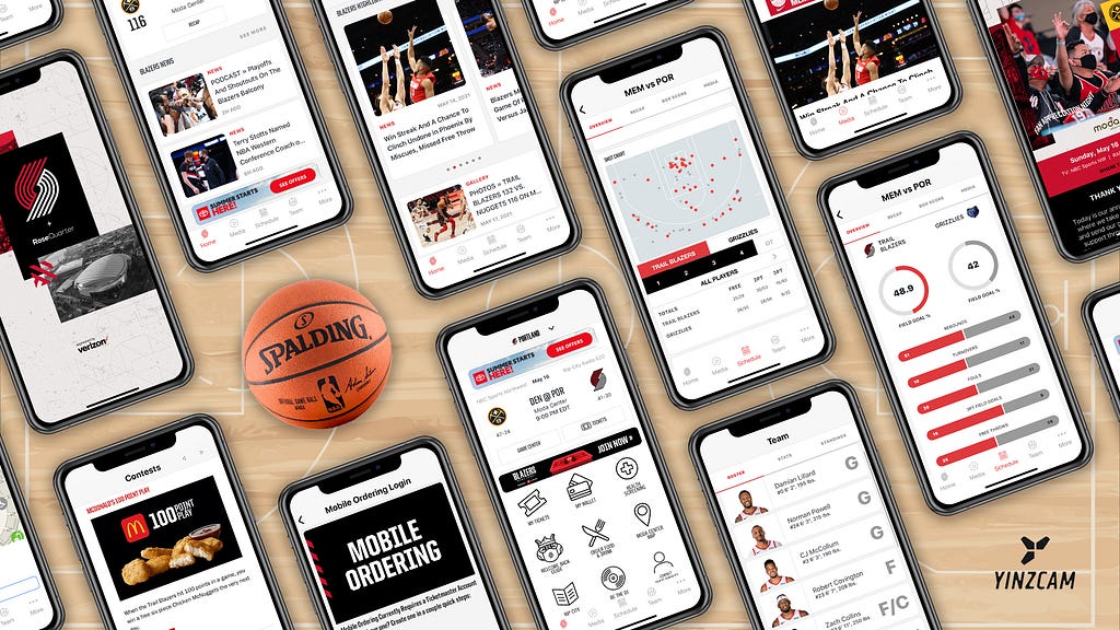 The Trail Blazers and Rose Quarter official mobile app by YinzCam