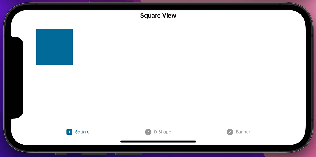 A print of an iPhone simulator showing the code running