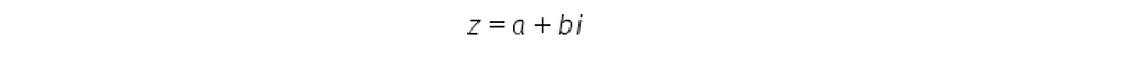 formula written in black text: z=a+bi