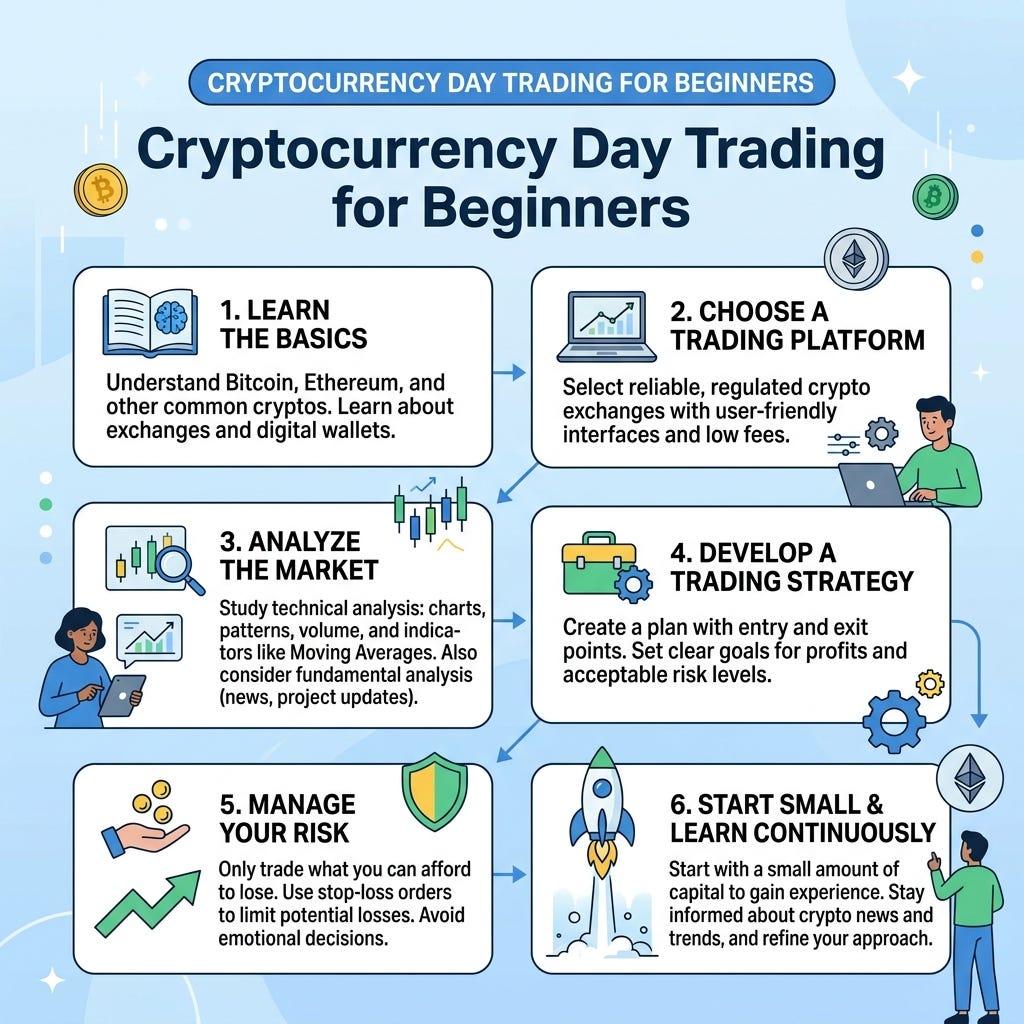 Cryptocurrency Day Trading for Beginners: A Complete Guide to Getting Started in 2026
