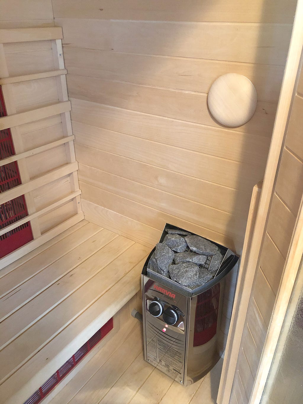 Harvia Vega infrared sauna conversion