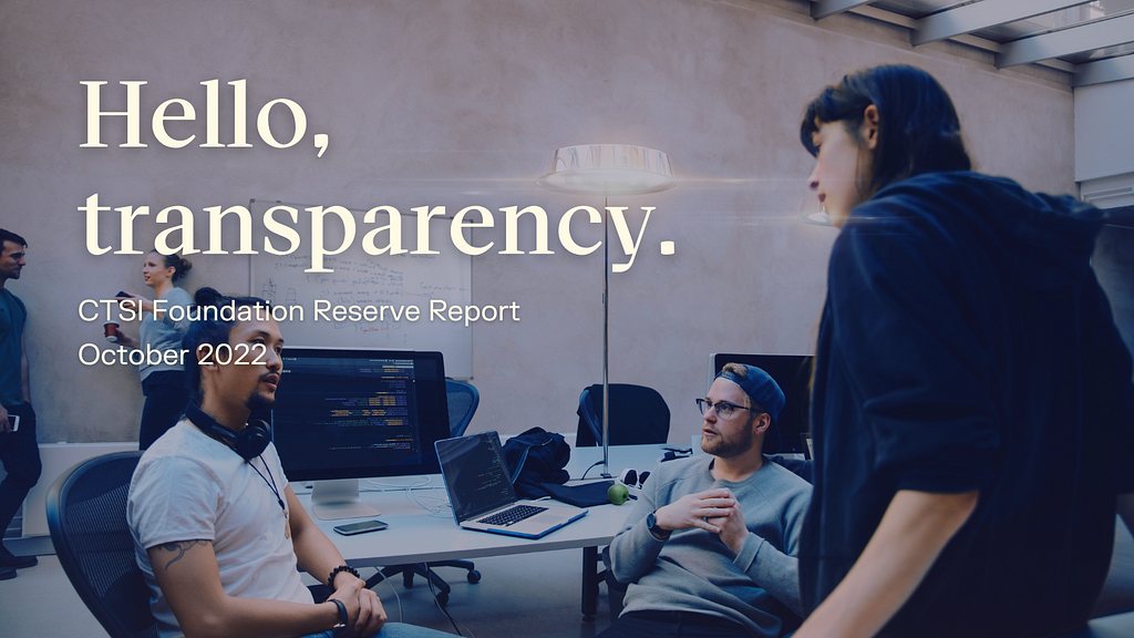 CTSI Foundation Reserve Transparency Report — October 2022