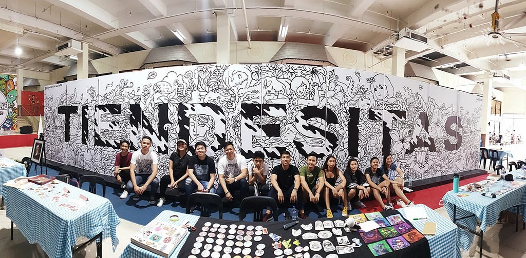 “Day 2 of #Collabadoodle at Tiendesitas with these awesome peeps from Doodle Art Enthusiasts!” — Lei Melendres FB Post